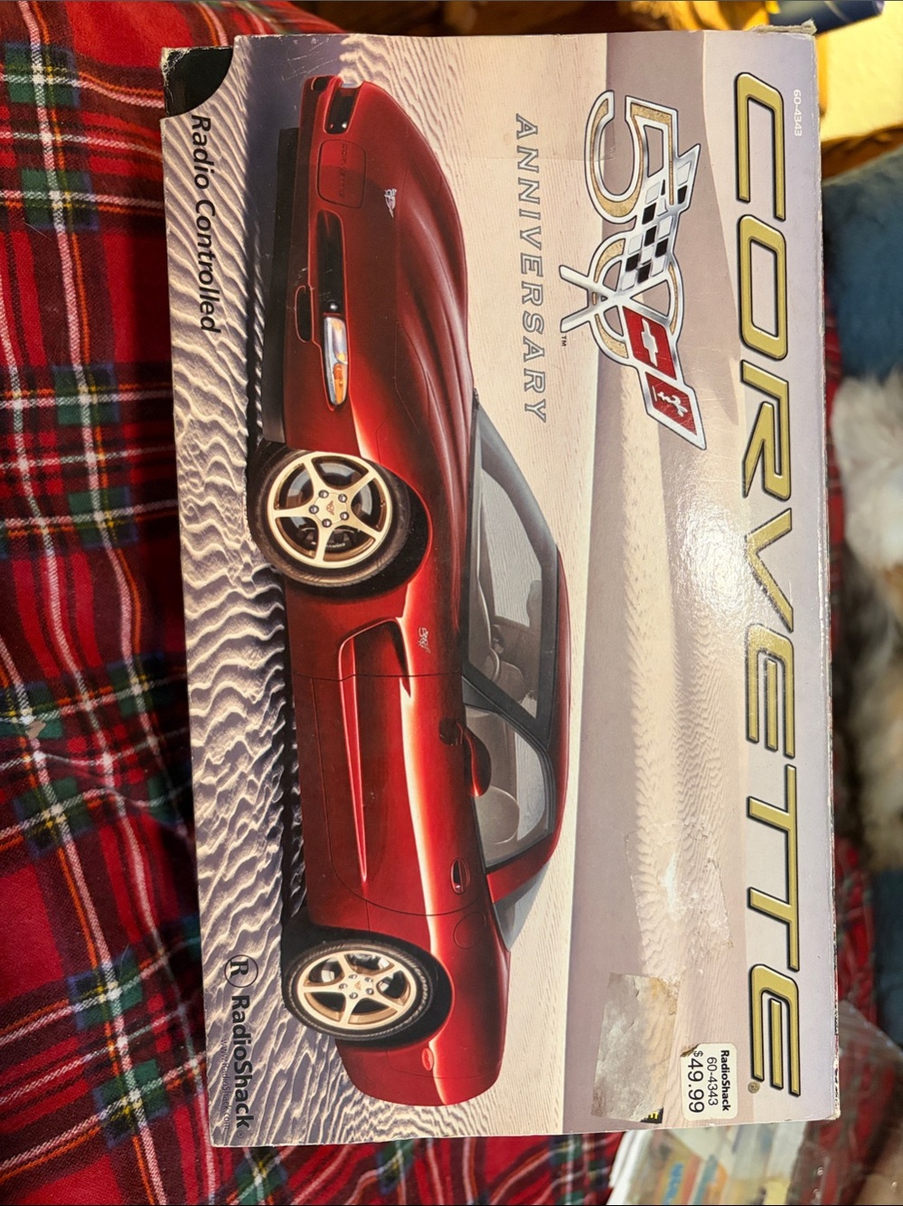 Vintage RadioShack Red Corvette 50th  Anniversary Remote Control Car